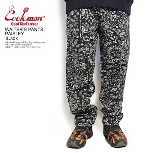 COOKMAN クックマン WAITER'S PANTS PAISLEY-BLACK- 34823 34885 メンズ パンツ ウェイターズパンツ atfpts