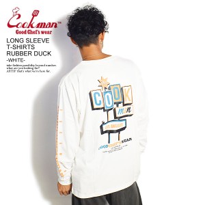 COOKMAN クックマン LONG SLEEVE T-SHIRTS RUBBER DUCK -WHITE- メンズ Tシャツ 長袖 ロンT ストリート cookman atftps