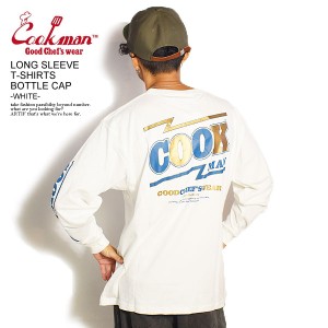 COOKMAN クックマン LONG SLEEVE T-SHIRTS BOTTLE CAP -WHITE- メンズ Tシャツ 長袖 ロンT ストリート cookman atftps