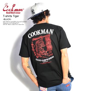 COOKMAN クックマン T-shirts Tiger -BLACK- メンズ Tシャツ 半袖 半袖Tシャツ ストリート cookman tシャツ atftps