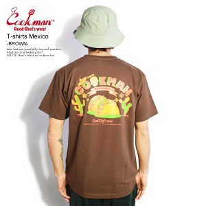 COOKMAN クックマン T-shirts Mexico -BROWN- メンズ Tシャツ 半袖 半袖Tシャツ ストリート cookman tシャツ atftps