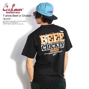 COOKMAN クックマン T-shirts Beef or Chicken -BLACK- メンズ Tシャツ 半袖 半袖Tシャツ ストリート cookman tシャツ atftps