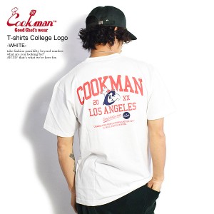 COOKMAN クックマン T-shirts College Logo -WHITE- メンズ Tシャツ 半袖 半袖Tシャツ ストリート cookman tシャツ atftps