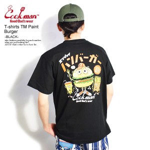 COOKMAN クックマン T-shirts TM Paint Burger -BLACK- メンズ Tシャツ 半袖 半袖Tシャツ ストリート cookman tシャツ atftps