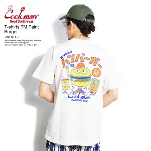 COOKMAN クックマン T-shirts TM Paint Burger -WHITE- メンズ Tシャツ 半袖 半袖Tシャツ ストリート cookman tシャツ atftps