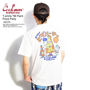 COOKMAN クックマン T-shirts TM Paint Pizza Party -WHITE- メンズ Tシャツ 半袖 半袖Tシャツ ストリート cookman tシャツ atftps