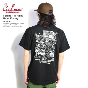 COOKMAN クックマン T-shirts TM Paint Abbot Kinney -BLACK- メンズ Tシャツ 半袖 半袖Tシャツ ストリート cookman tシャツ atftps