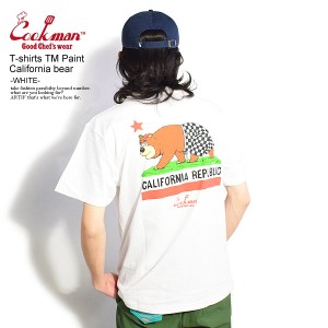 COOKMAN クックマン T-shirts TM Paint California bear -WHITE- メンズ Tシャツ 半袖 半袖Tシャツ ストリート cookman tシャツ atftps