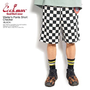 COOKMAN クックマン Waiter's Pants Short Checker Black -BLACK- メンズ ショートパンツ ショーツ シェフパンツ atfpts