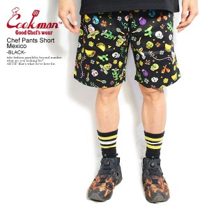 COOKMAN クックマン Chef Pants Short Mexico -BLACK- メンズ ショートパンツ ショーツ シェフパンツ atfpts