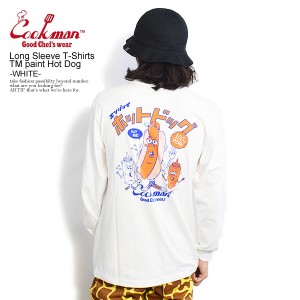 COOKMAN クックマン Long Sleeve T-Shirts TM paint Hot Dog -WHITE- メンズ Tシャツ 長袖 ロンT ストリート atftps