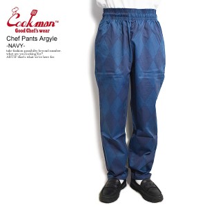 COOKMAN クックマン Chef Pants Argyle -NAVY- メンズ パンツ シェフパンツ イージーパンツ ストリート atfpts