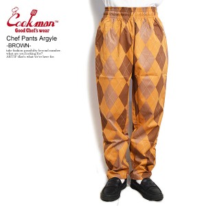 COOKMAN クックマン Chef Pants Argyle -BROWN- メンズ パンツ シェフパンツ イージーパンツ ストリート atfpts