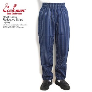 COOKMAN クックマン Chef Pants Reflective Stripe -NAVY- メンズ パンツ シェフパンツ イージーパンツ ストリート atfpts