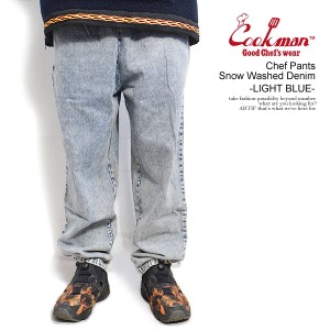 COOKMAN クックマン Chef Pants Snow Washed Denim Blue -LIGHT BLUE- メンズ パンツ シェフパンツ イージーパンツ ストリート atfpts