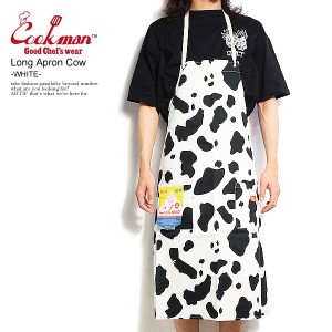 COOKMAN クックマン Long Apron Cow -WHITE- メンズ エプロン ロングエプロン ストリート atfacc