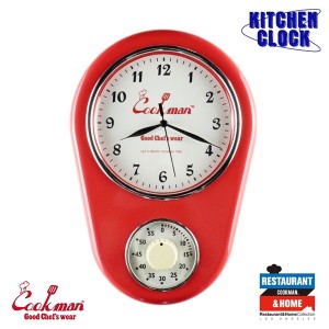 COOKMAN クックマン KITCHEN CLOCK RED -RED- メンズ キッチンクロック 掛け時計 キッチンタイマー ストリート cookman atfacc