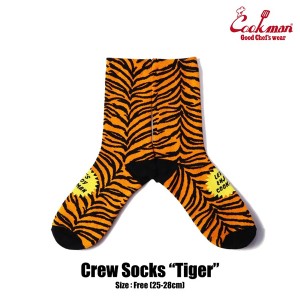 COOKMAN クックマン Crew Socks Tiger メンズ ソックス 靴下 ハイソックス ストリート atfacc