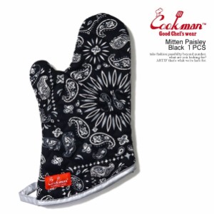 COOKMAN クックマン Mitten Paisley Black 1PCS メンズ ミトン 鍋つかみ キッチン用品 ストリート atfacc