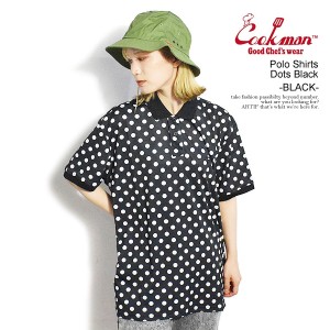 COOKMAN クックマン Polo Shirts Dots Black -BLACK- メンズ ポロシャツ 半袖 ドライ素材 ストリート atftps