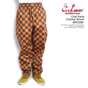 COOKMAN クックマン Chef Pants Checker Brown -BROWN- メンズ パンツ シェフパンツ イージーパンツ ストリート atfpts