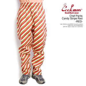 COOKMAN クックマン Chef Pants Candy Stripe Red -RED- メンズ パンツ シェフパンツ イージーパンツ ストリート atfpts