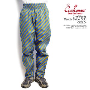 COOKMAN クックマン Chef Pants Candy Stripe Gold -GOLD- メンズ パンツ シェフパンツ イージーパンツ ストリート atfpts