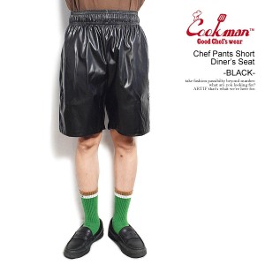 COOKMAN クックマン Chef Pants Short Diner’s Seat Black -BLACK- メンズ ショートパンツ ショーツ パンツ シェフパンツ atfpts