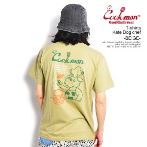 COOKMAN クックマン T-shirts Kate Dog chef -BEIGE- メンズ Tシャツ 半袖 アメリカ 西海岸 ストリート atftps