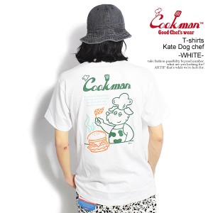 COOKMAN クックマン T-shirts Kate Dog chef -WHITE- メンズ Tシャツ 半袖 アメリカ 西海岸 ストリート atftps