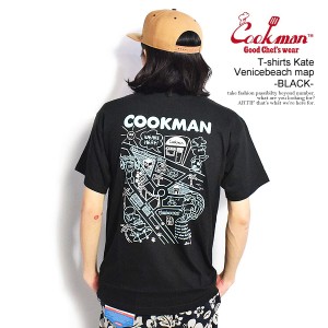 COOKMAN クックマン T-shirts Kate Venicebeach map -BLACK- メンズ Tシャツ 半袖 アメリカ 西海岸 ストリート atftps