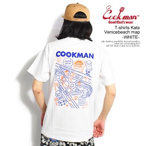 COOKMAN クックマン T-shirts Kate Venicebeach map -WHITE- メンズ Tシャツ 半袖 アメリカ 西海岸 ストリート atftps