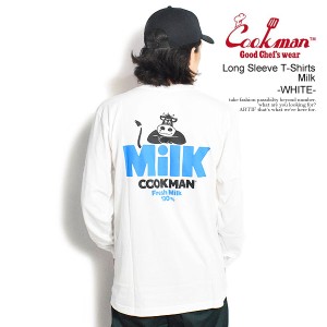 COOKMAN クックマン Long Sleeve T-Shirts Milk -WHITE- メンズ Tシャツ 長袖 ロンT ストリート atftps