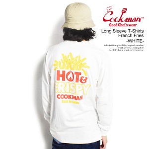 COOKMAN クックマン Long Sleeve T-Shirts French Fries -WHITE- メンズ Tシャツ 長袖 ロンT ストリート atftps