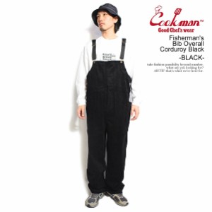 COOKMAN クックマン Fisherman's Bib Overall Corduroy Black -BLACK- フィッシャーマンズオーバーオール 送料無料 atfpts