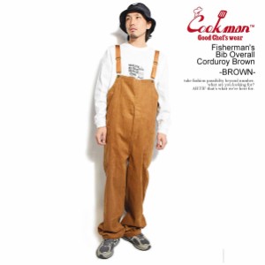 COOKMAN クックマン Fisherman's Bib Overall Corduroy Brown -BROWN- メンズ フィッシャーマンズオーバーオール 送料無料 atfpts