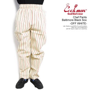 COOKMAN クックマン Chef Pants Baltimore Black Sox -OFF WHITE- メンズ パンツ シェフパンツ イージーパンツ NEGRO LEAGUES atfpts