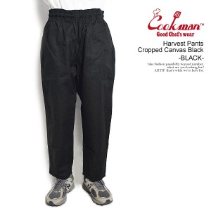 COOKMAN クックマン Harvest Pants Cropped Canvas Black -BLACK- メンズ パンツ シェフパンツ ハーヴェストパンツ atfpts