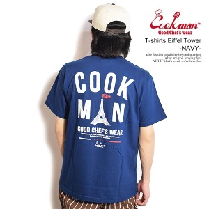 COOKMAN クックマン T-shirts Eiffel Tower -NAVY- メンズ Tシャツ 半袖 アメリカ 西海岸 フランス パリ シェフウェア ストリート atftps