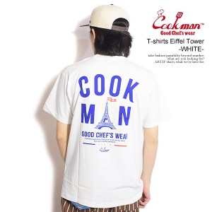 COOKMAN クックマン T-shirts Eiffel Tower -WHITE- メンズ Tシャツ 半袖 アメリカ 西海岸 フランス パリ シェフウェア ストリート atftp