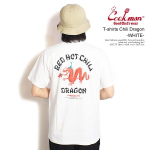 COOKMAN クックマン T-shirts Chili Dragon -WHITE- メンズ Tシャツ 半袖 アメリカ 西海岸 シェフウェア ストリート atftps