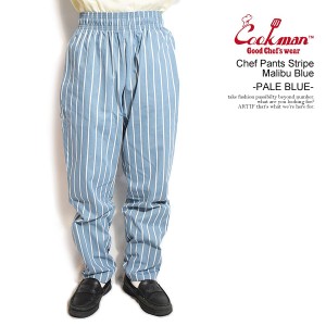 COOKMAN クックマン Chef Pants Stripe Malibu Blue -PALE BLUE- メンズ パンツ シェフパンツ イージーパンツ ストリート atfpts