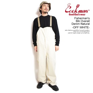 COOKMAN クックマン Fisherman's Bib Overall Denim Natural -OFF WHITE- メンズ フィッシャーマンズオーバーオール 送料無料 atfpts