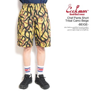 COOKMAN クックマン Chef Pants Short Tribal Camo Beige -BEIGE- メンズ ショートパンツ ショーツ パンツ シェフパンツ atfpts