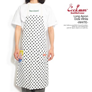 COOKMAN クックマン Long Apron Dots White -WHITE- メンズ エプロン ロングエプロン ストリート atfacc