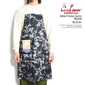 COOKMAN クックマン Wide Pocket Apron Marble Black -BLACK- メンズ エプロン ロングエプロン キッチン用品 ストリート atfacc