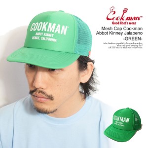 COOKMAN クックマン Mesh Cap Cookman Abbot Kinney Jalapeno -GREEN- メンズ キャップ メッシュキャップ フラットバイザー atfcap