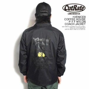 CUTRATE カットレイト ×VENICE8 COFFEE HOUSE P.Y.F NYLON COACH JACKET cutrate メンズ ジャケット コーチジャケット atfjkt