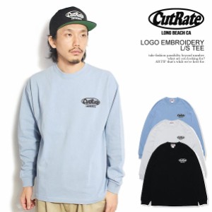 CUTRATE カットレイト CUTRATE LOGO EMBROIDERY L/S TEE cutrate メンズ Tシャツ ロンT ヘビーウェイト 送料無料 ストリート atftps