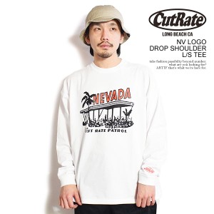 CUTRATE カットレイト CUTRATE NV LOGO DROP SHOULDER L/S TEE cutrate メンズ Tシャツ ロンT 長袖 ビッグシルエット atftps